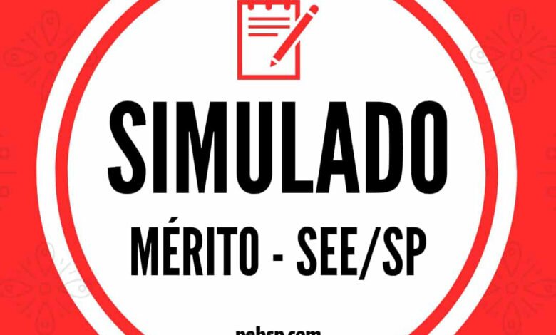 Simulado de prova de concurso público Mérito - SEE/SP