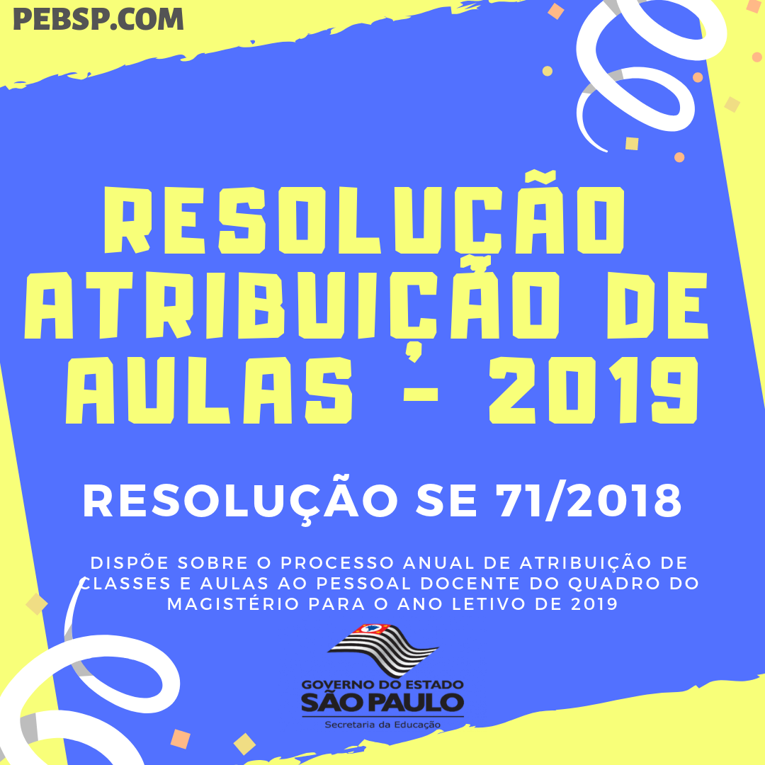 resolução atribuição de aulas 2019