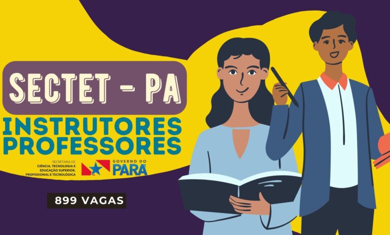 professores e instrutores SECTET - PA