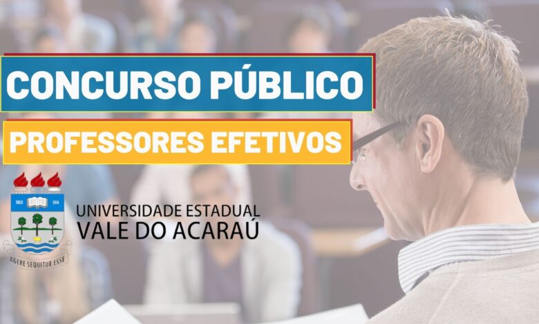 Concurso Professores Efetivos UVA
