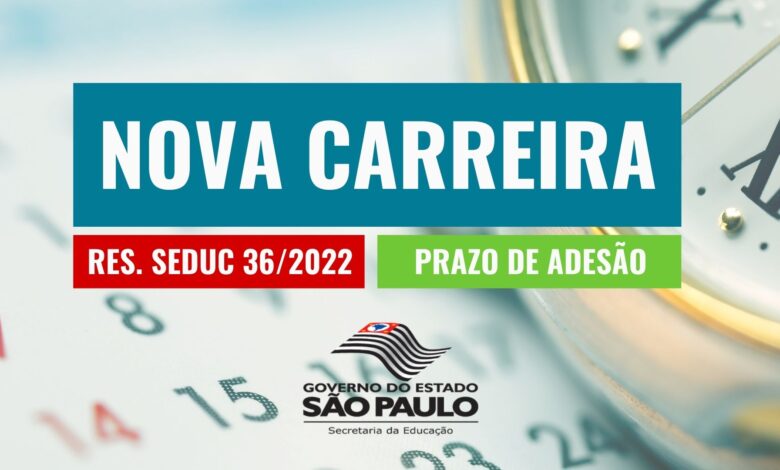 Adesão nova carreira SEDUC SP