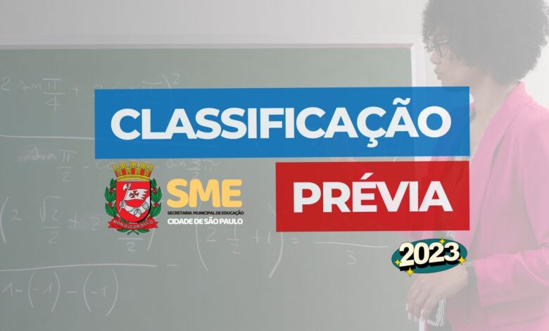 Classificação Prévia Professor SME
