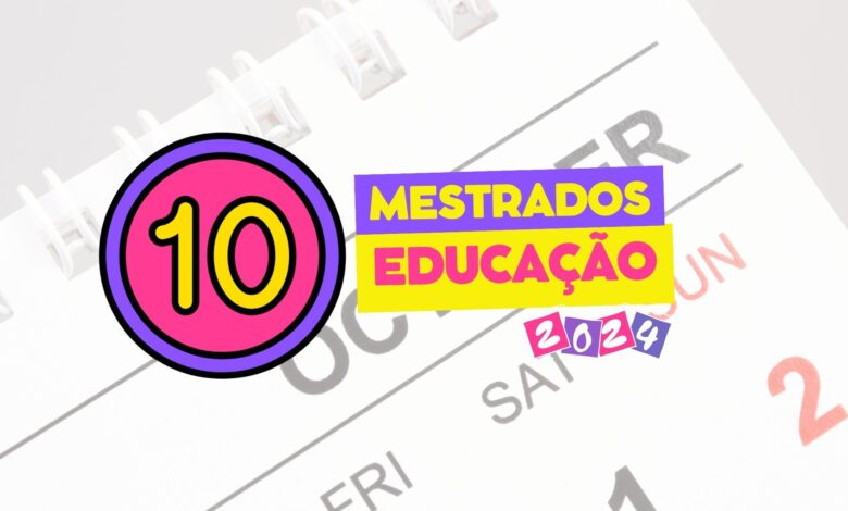 Mestrado Educação Inscrições Outubro
