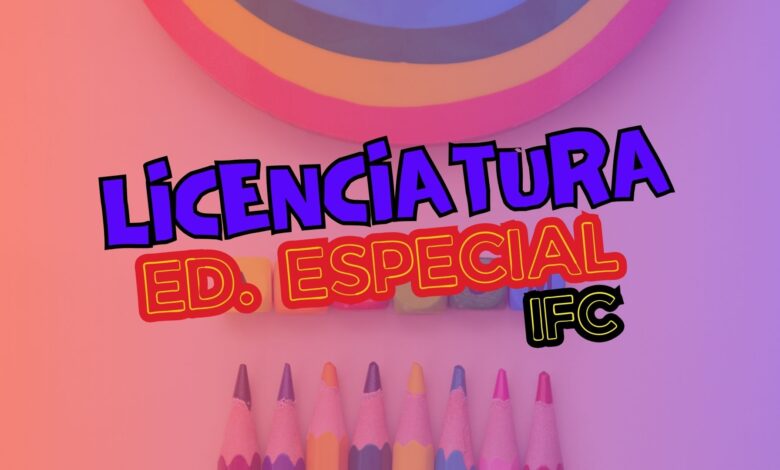 O Instituto Federal Catarinense - IFC abre inscrições para Curso de Licenciatura em Educação Especial e Inclusiva com 40 vagas.