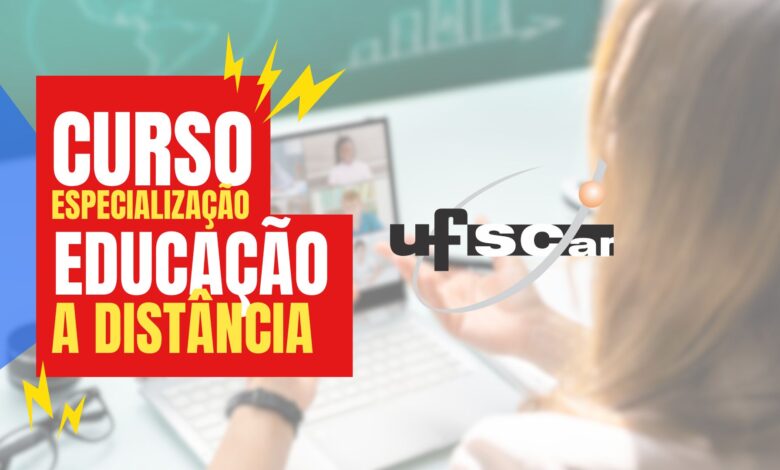 Universidade Federal de São Carlos - UFSCAR abre inscrições para 300 vagas em Especialização TOTALMENTE EAD na área da Educação.
