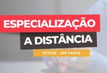 A Universidade Federal de São Carlos - UFSCar abre inscrições para 300 vagas em curso TOTALMENTE EAD na área da Educação. Confira detalhes.