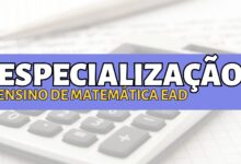 A Universidade Federal do Recôncavo da Bahia - UFRB abre inscrições para Especialização em Ensino de Matemática EAD com 150 vagas 2024.