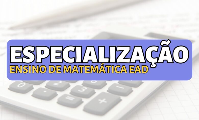 A Universidade Federal do Recôncavo da Bahia - UFRB abre inscrições para Especialização em Ensino de Matemática EAD com 150 vagas 2024.