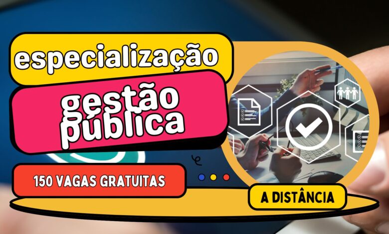 Unitins abre inscrições para Especialização em Gestão Pública EAD com 150 vagas distribuídas em 6 polos. Confira e inscreva-se gratuitamente