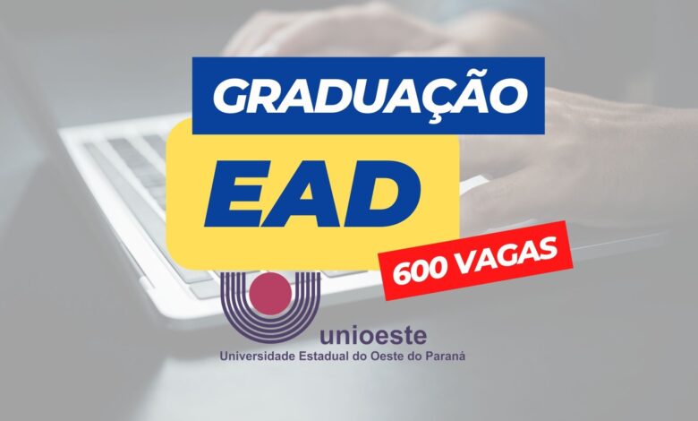 A UNIOESTE - Universidade Estadual do Oeste do Paraná abre inscrições para 600 vagas em cursos de Graduação EAD Gratuitos em SP, MG e PR.