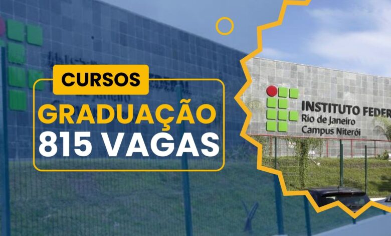 Instituto Federal do Rio de Janeiro - IFRJ inicia inscrições para 815 vagas em cursos de graduação gratuitos em diversos campis.