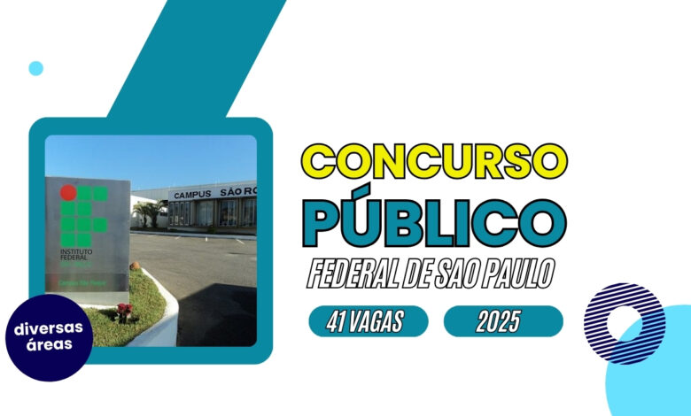 O Instituto Federal de São Paulo - IFSP está com inscrições abertas para Concurso Público de Professor Efetivo com vagas em diversas áreas