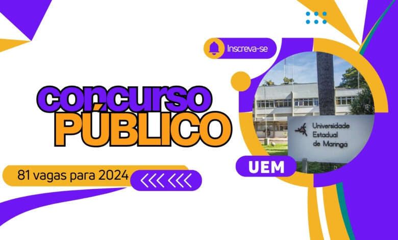 Universidade Estadual de Maringá - UEM anuncia inscrições para 81 vagas de Professor de Ensino Superior Efetivo com salários de até R$ 16 mil
