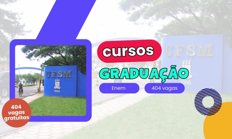Universidade Federal de Santa Maria - UFSM abre inscrições para 404 vagas em Cursos de Graduação sem Provas! Use a sua nota do ENEM!