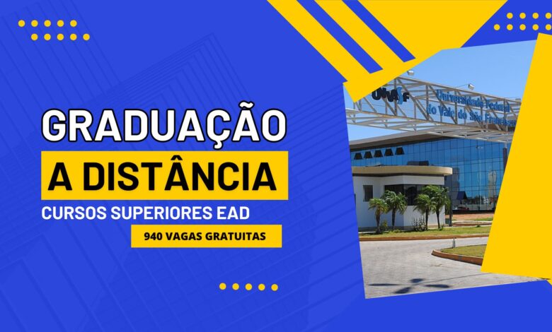 "UNIVASF abre 940 vagas em 6 novos cursos de graduação EAD. Garanta sua oportunidade de estudar a distância com qualidade! Inscreva-se já!