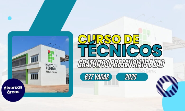IFMG abre mais de 600 vagas para cursos técnicos presenciais e EAD em 2025. Inscreva-se e comece sua carreira profissional!