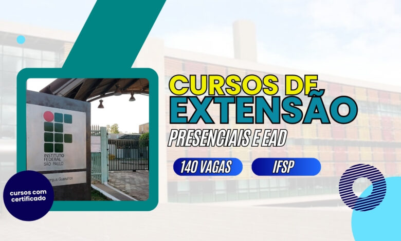 IFSP Guarulhos convoca interessados e abre inscrições para Cursos de Extensão Presenciais e a distância em Computação e Informática.