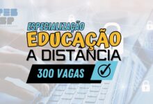 IFSertaoPE abre inscrições para Curso de Especialização em Docência na Educação Profissional e Tecnológica EAD com 300 vagas.