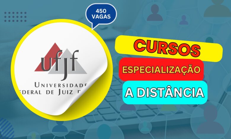 A Universidade Federal de Juiz de Fora - UFJF está com inscrições abertas para 3 Cursos de Especialização EAD que somam 450 vagas. Confira!