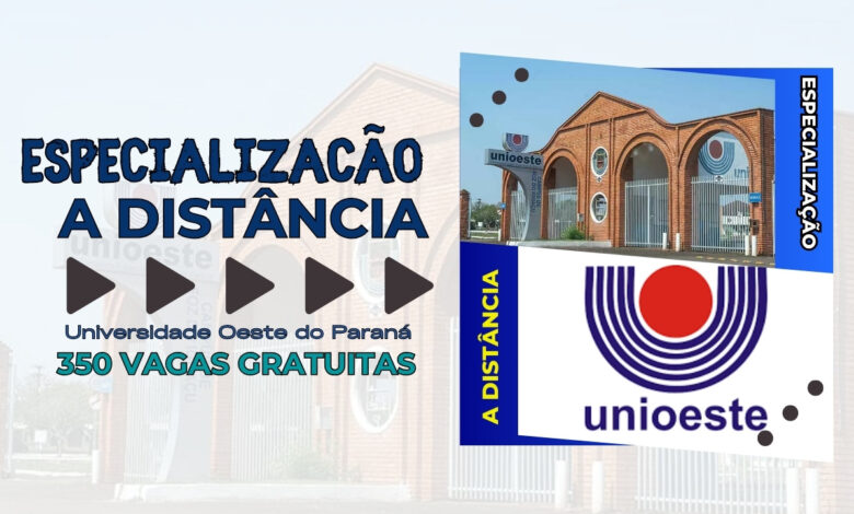 UNIOESTE lança 2 Editais para Especialização EAD na Educação, oferecendo flexibilidade e qualidade para aprimorar sua carreira. Inscreva-se!