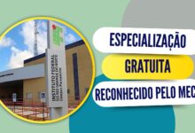Instituto Federal do Rio Grande do Norte - IFRN abre inscrições para 3 Especializações Gratuitas e Certificada pelo MEC até 19 de agosto.