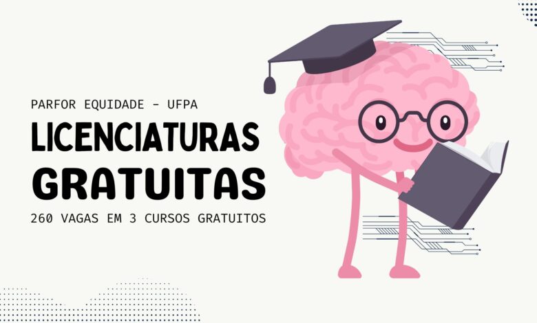 A Universidade Federal do Pará - UFPA abre inscrições para 3 Cursos de Licenciaturas Gratuitas com 260 vagas Gratuitas em 2024.