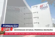 Última chance! 600 vagas em Especialização EAD gratuita na UPE. Inscrições prorrogadas até 29/09! Inscreva-se agora!
