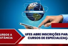 PRORROGADAS as Inscrições da UFES EAD: Gestão em Saúde & Manejo de Recursos Hídricos (EAD). 400 vagas! Inscreva-se até 14/10!