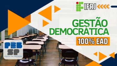 O Instituto Federal do Rio de Janeiro - IFRJ está com inscrições abertas para o Curso de Gestão Democrática 100% EAD e 180 horas.