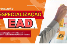 Instituto Federal abre inscrições para Curso de Especialização Totalmente EAD em Gestão com 4 ênfases em diversas áreas.