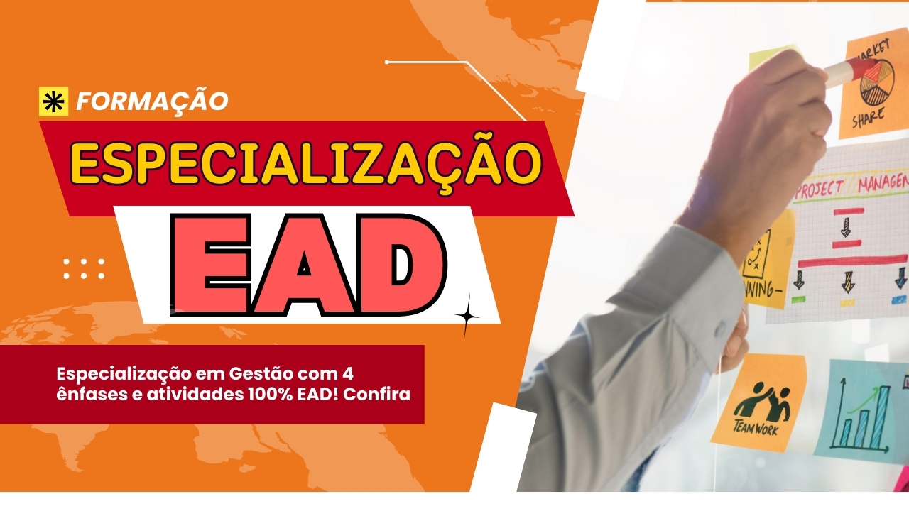 Instituto Federal abre inscrições para Curso de Especialização Totalmente EAD em Gestão com 4 ênfases em diversas áreas.