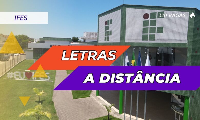 IFES abre inscrições para Licenciatura em Letras - Português EAD para formar professores em diversas cidades. 320 vagas GRATUITAS para 2025!