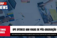 Últimas horas! 600 vagas em especialização EAD gratuita na UPE. Inscrições encerram amanhã! Garanta sua vaga agora mesmo.