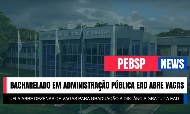 Administração Pública EAD gratuita na UFLA! 250 vagas. Aprendizado flexível, ensino de excelência e ótimas perspectivas de carreira.