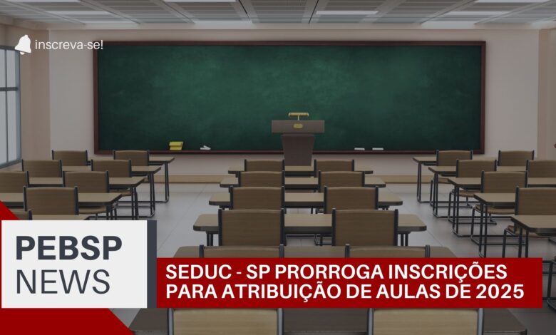 SEDUC - SP publica novas datas para a Inscrição de Atribuição de Aulas, ampliando o prazo mais uma vez! Confira detalhes da Portaria CGRH 33
