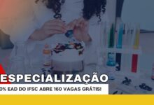 IFSC abre inscrições para Especialização em Ensino de Ciências e Matemática 100% EAD gratuito com 160 vagas imediatas!