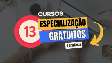Confira 13 Cursos de Especialização EAD GRATUITOS com Inscrições ABERTAS em Outubro de 2024 em diversas universidades públicas!