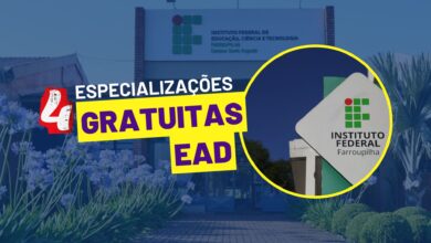 Instituto Federal de Farroupilha - IFFar anuncia inscrições para 4 Cursos de Especialização EAD GRATUITOS na área da Educação!