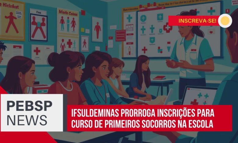 IFSULDEMINAS PRORROGA as inscrições para Curso de Primeiros Socorros no Ambiente Escolar com 120 horas 100% EAD! CONFIRA DETALHES