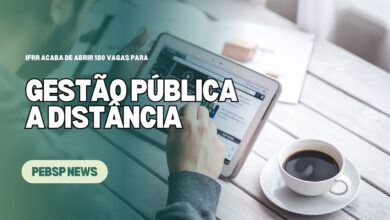 Instituto Federal - IFRR anuncia 180 vagas no Curso de Graduação em Gestão Pública EAD, em uma área em constante expansão e demanda.