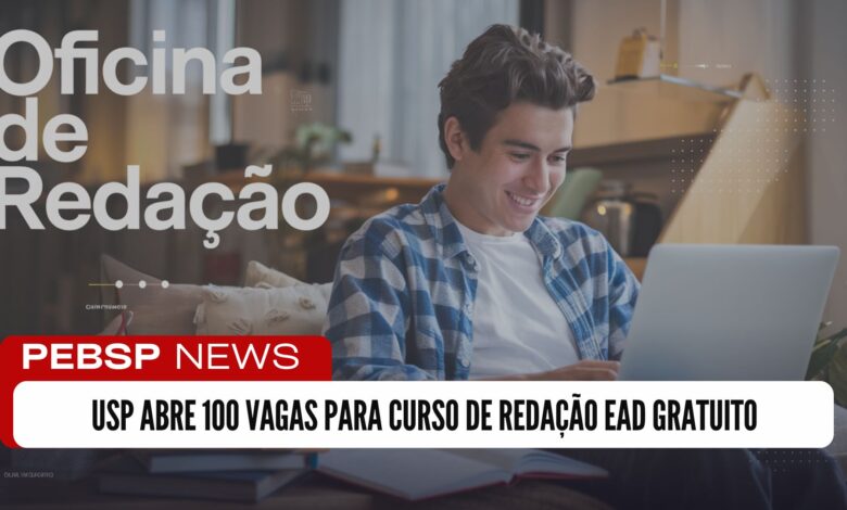 Curso de Redação EAD gratuito da FFLCH-USP! Aprimore sua escrita com a metodologia da USP. Inscrições até 06/01. Vagas limitadas! Sorteio!