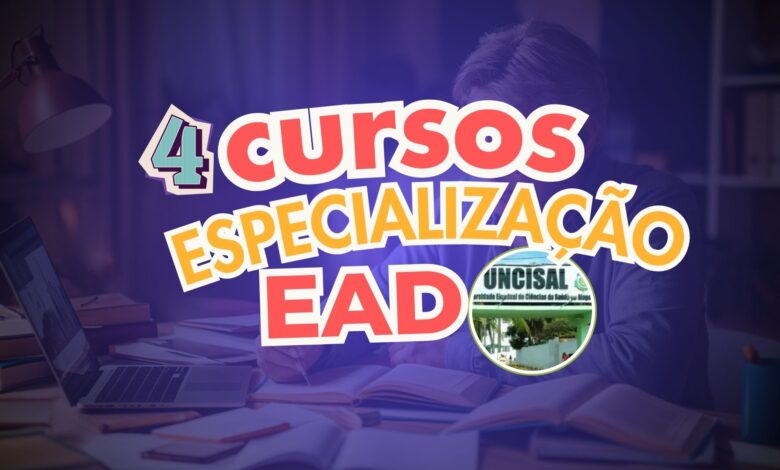 Universidade Estadual - UNCISAL oferece 600 vagas em 4 cursos de especialização a distância em Saúde e Tecnologia!