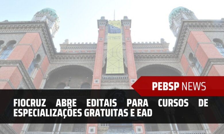 2 novas especializações EAD da Fiocruz estão com inscrições abertas! São mais de 300 vagas totalmente gratuitas! Inscreva-se agora!