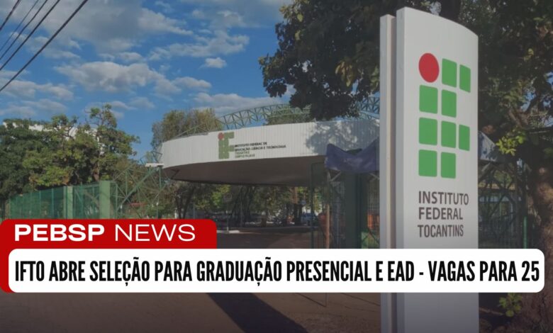 Instituto Federal do Tocantins - IFTO abre inscrições para Cursos de Graduação GRATUITOS presenciais e EAD! Vagas em 4 cursos!