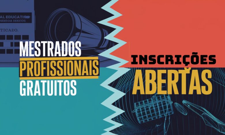 2 Mestrados Profissionais GRATUITOS com inscrições ABERTAS: ProfEPT (Educação) e PROFNIT (Inovação). Garanta sua vaga!
