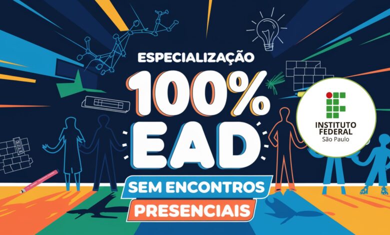 Instituto Federal - IFSP anuncia inscrições para Especialização em Educação Inclusiva 100% EAD e sem encontros presenciais!