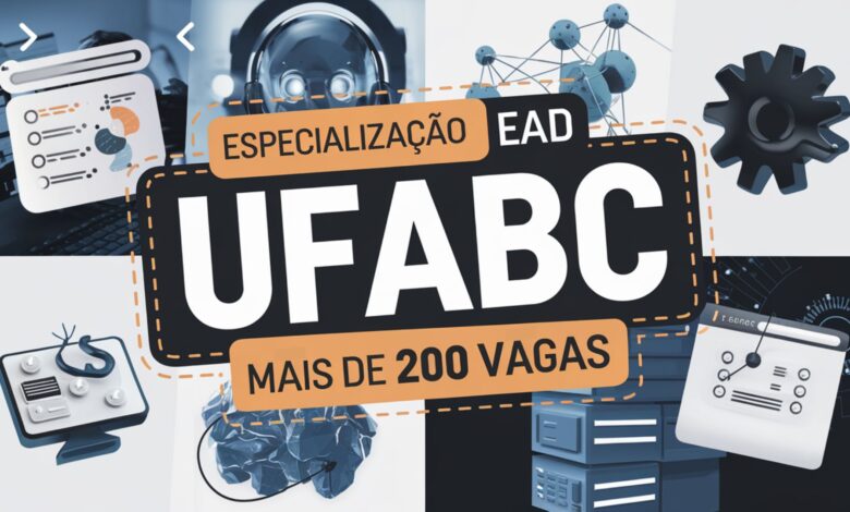 Universidade Federal do ABC - UFABC inscreve para Curso de Especialização EAD em Tecnologia da Informação - TI com 210 vagas.