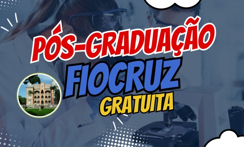 Fiocruz abre 20 vagas para Pós-Graduação em Divulgação Científica 2025. Curso gratuito com aulas presenciais no Rio. Inscrições até 10/01.