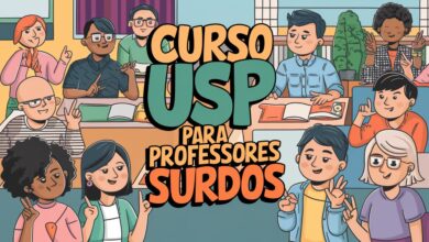 USP abre 100 vagas para curso gratuito de Libras para professores surdos! Inscrições até 31/03. Amplie suas práticas pedagógicas!