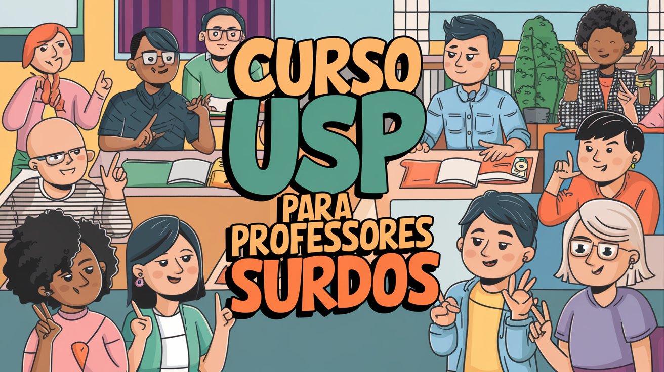USP abre 100 vagas para curso gratuito de Libras para professores surdos! Inscrições até 31/03. Amplie suas práticas pedagógicas!